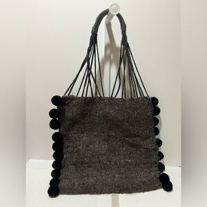 Unbranded real , natural materials handmade in North America shoulder bag tote